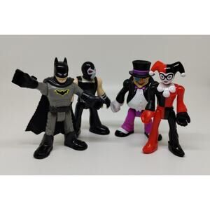 Imaginext DC Super Friends Batman Penguin Harley Quinn Bane Figures